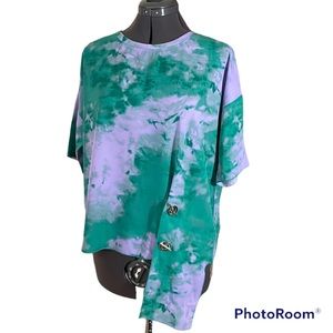P Luca Milano Tie Dye Asymmetrical Top Size Small